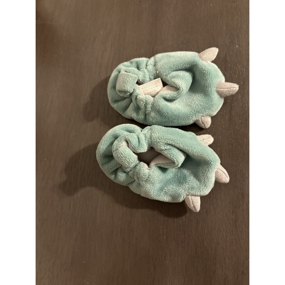 Child Of Mine Carter's Newborn Slippers Green Dinosaur Baby Infant Soft